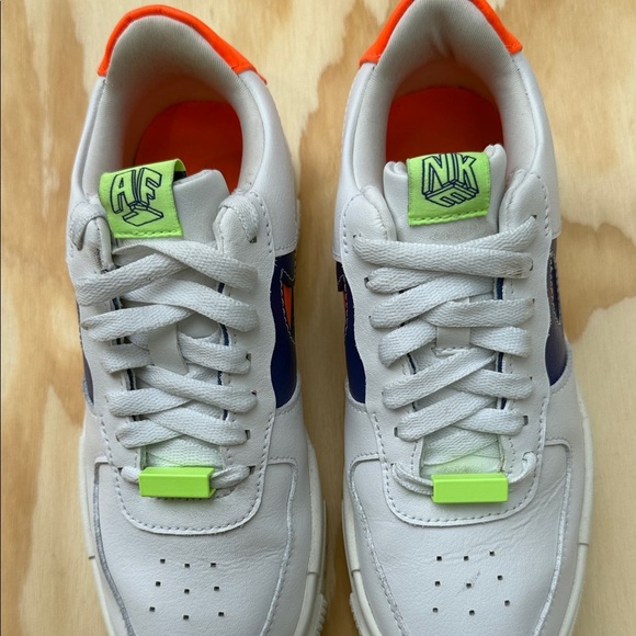 Nike Air Force 1 Pixel White Concord Crimson Size 6.5 - Picture 3 of 14